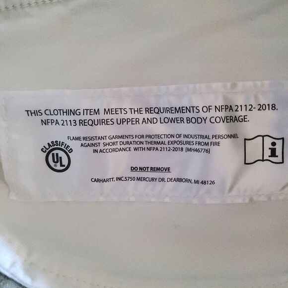 Carhartt Fire Resistant Cat 2 Original Fit FR Tan Work Pants Men's 38 X 34 - Picture 6 of 15